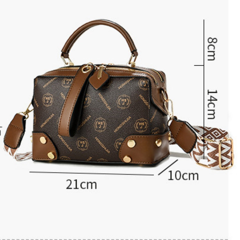 2025 New Arrival: Large Capacity Women's Shoulder Bag - Crossbody Sling Bag | Light Luxury Small Square Bag | Premium Leather, Dual Zipper, Secure & Stylish