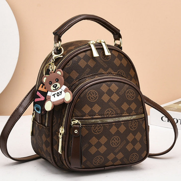 2025 New Fashion Women's Backpack - Trendy Printed Crossbody/Shoulder/Double Backpack with Minimalist Style, Premium Texture, Front Pocket & Playful Charm