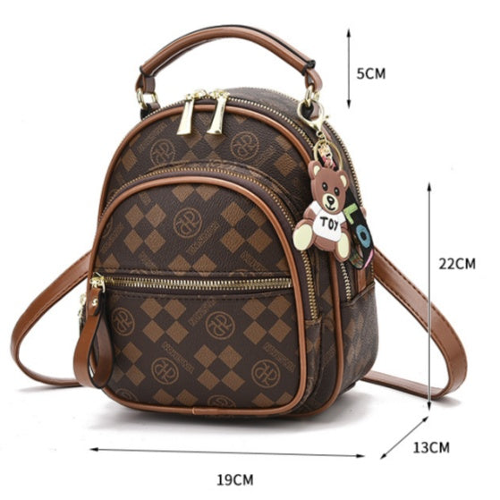 2025 New Fashion Women's Backpack - Trendy Printed Crossbody/Shoulder/Double Backpack with Minimalist Style, Premium Texture, Front Pocket & Playful Charm