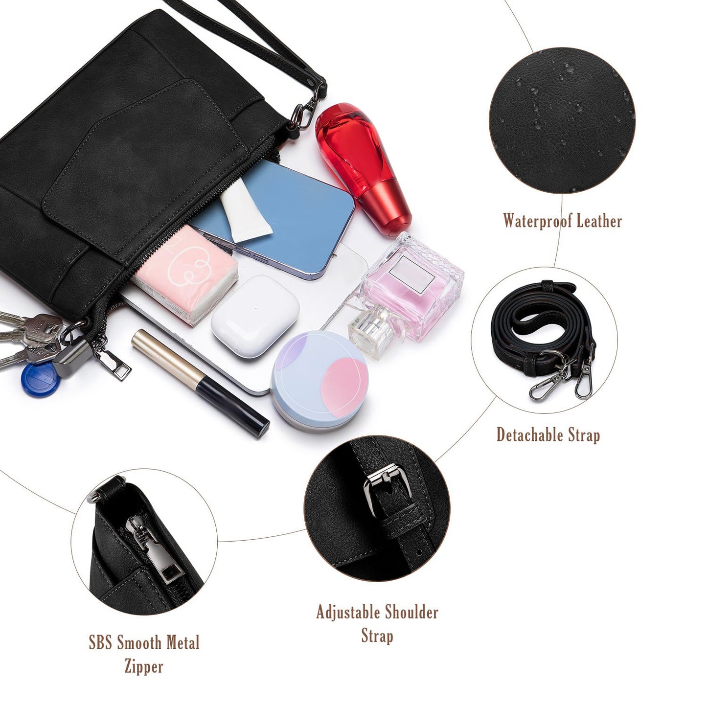 Envelope Crossbody Bag – Vintage-Inspired Minimalism in 3 Timeless Hues