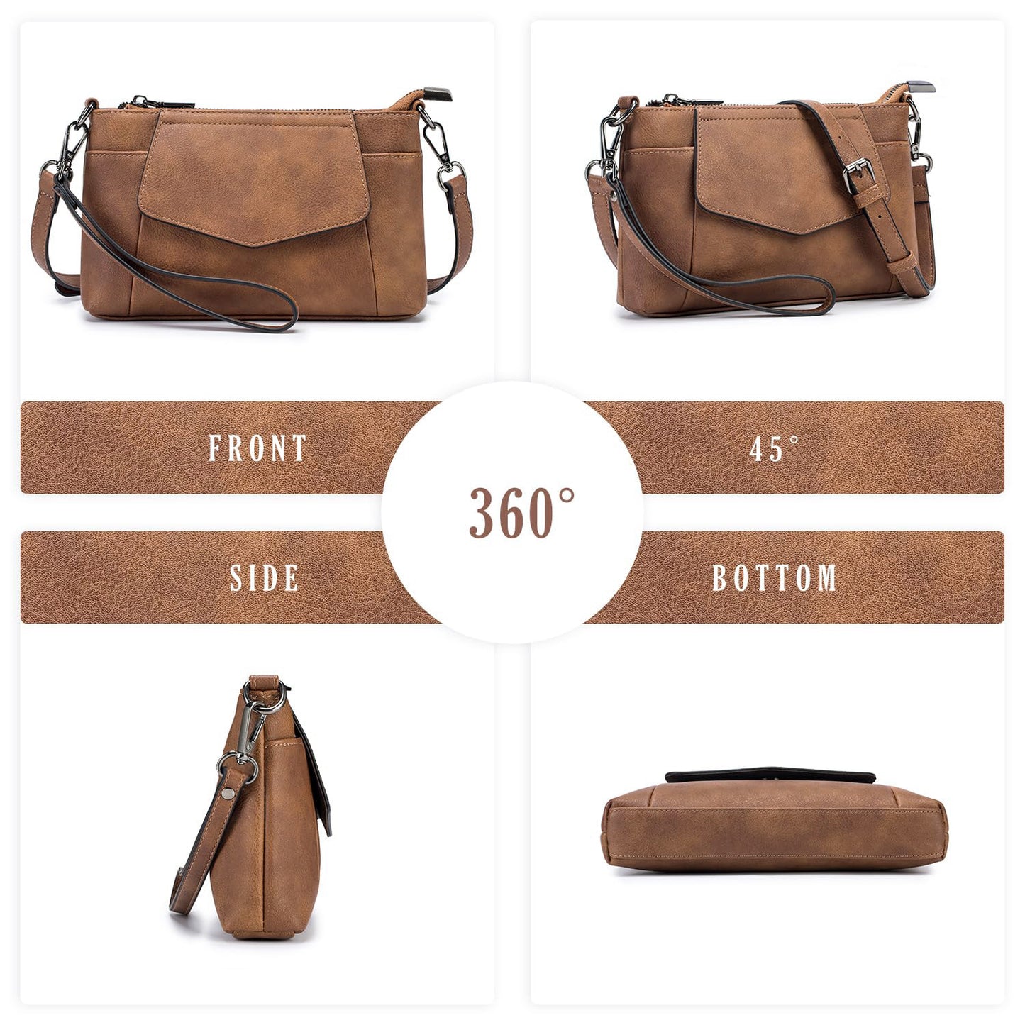 Envelope Crossbody Bag – Vintage-Inspired Minimalism in 3 Timeless Hues