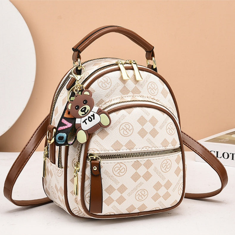 2025 New Fashion Women's Backpack - Trendy Printed Crossbody/Shoulder/Double Backpack with Minimalist Style, Premium Texture, Front Pocket & Playful Charm