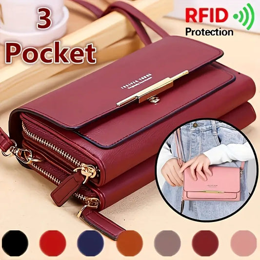 Fashionable RFID Blocking Crossbody Bag