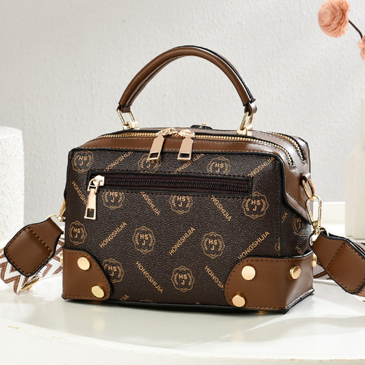 2025 New Arrival: Large Capacity Women's Shoulder Bag - Crossbody Sling Bag | Light Luxury Small Square Bag | Premium Leather, Dual Zipper, Secure & Stylish