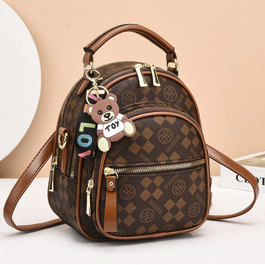 2025 New Fashion Women's Backpack - Trendy Printed Crossbody/Shoulder/Double Backpack with Minimalist Style, Premium Texture, Front Pocket & Playful Charm