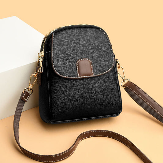2025 New Women's Soft Leather Crossbody Bag - Mini Shoulder Purse, Fashion Phone Bag with Adjustable Strap
